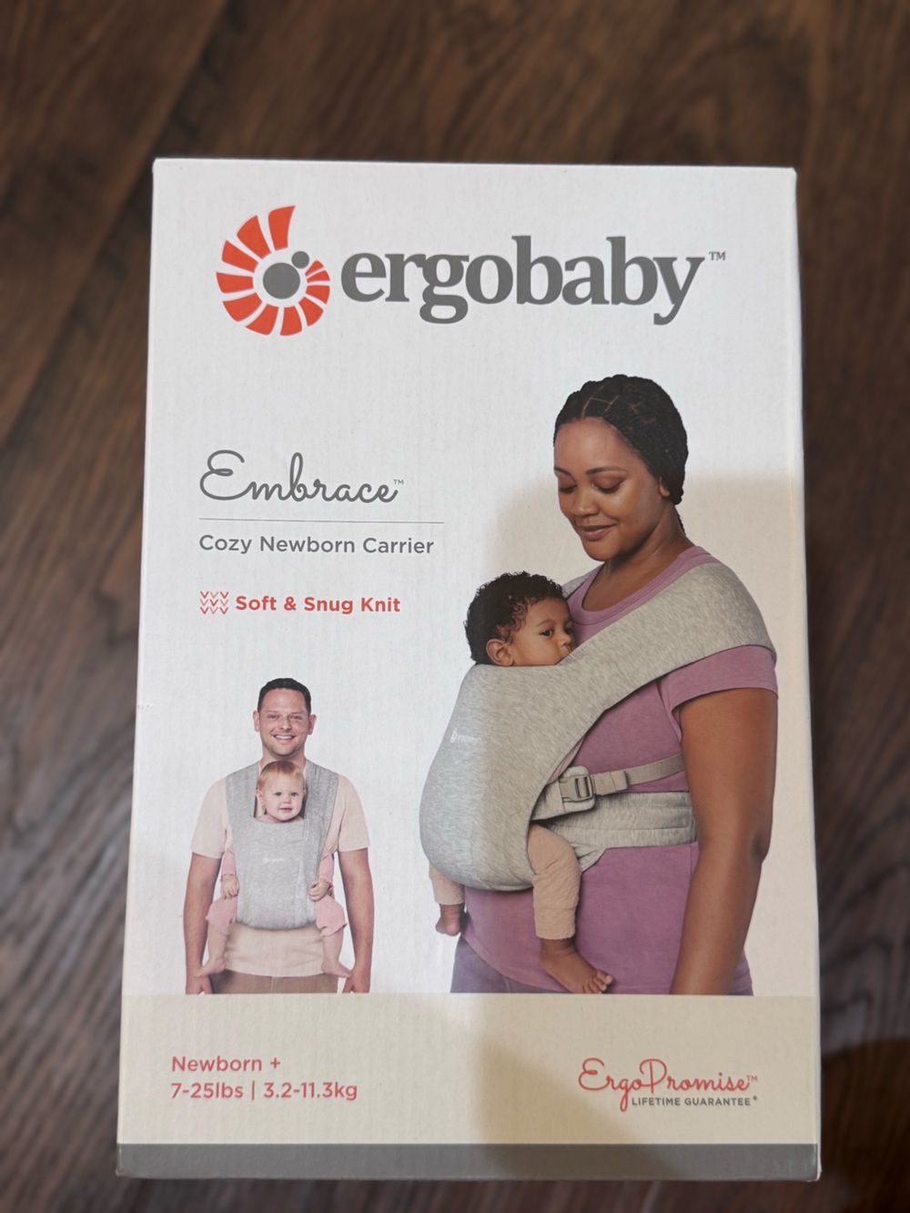 Ergobaby Embrace Cozy Newborn Carrier in Light Gray